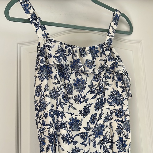 LOFT blue floral romper/pantsuit , size 2P, EUC - Picture 2 of 8